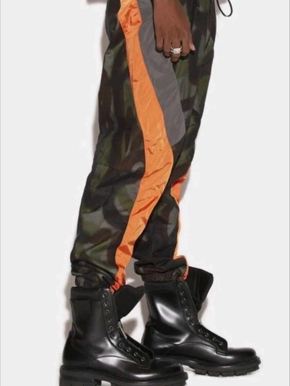 DSQUARED2 Black Leather Army Combat Boots EU43 Stiefel Made In Italy